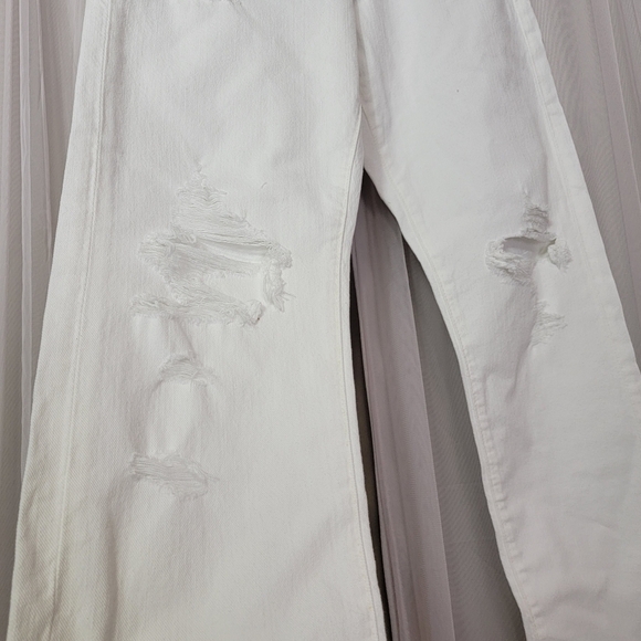 NWT 7 For All Mankind Distressed Straight Leg Jeans - Picture 5 of 11